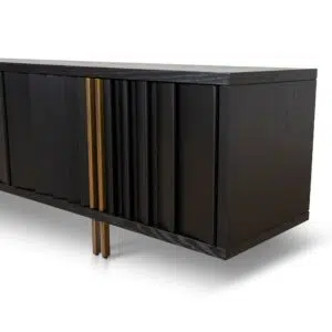 Naroa 2m Textured Espresso Black TV Entertainment Unit