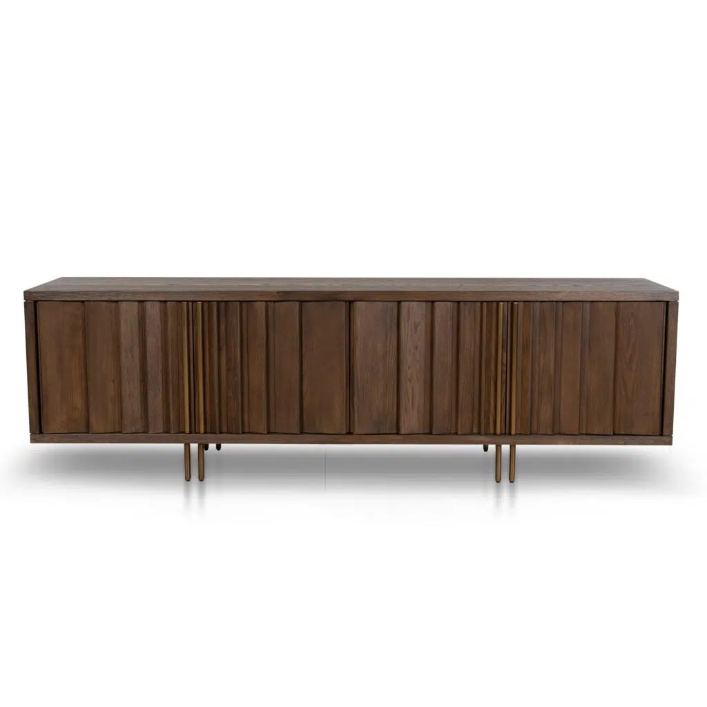Mira 2m TV Entertainment Unit – Caramel Oak Storage & Modern Design
