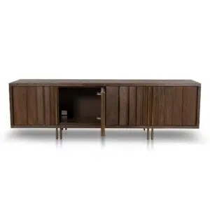Mira 2m Caramel Oak TV Stand – Industrial Modern Storage
