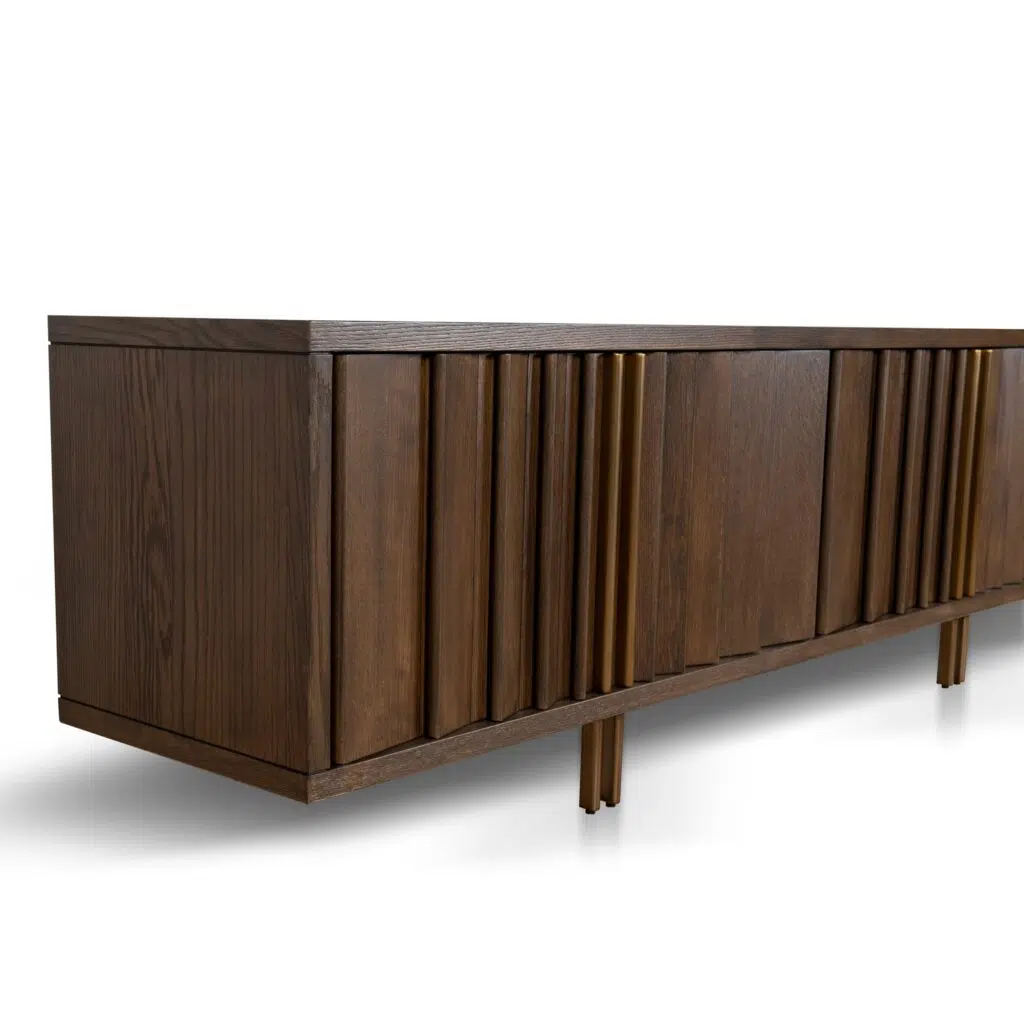 Mira 2m Caramel Oak TV Entertainment Unit with Industrial Design