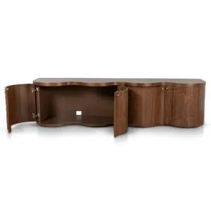 Tira 2.15m TV Unit – Light Walnut Spacious Storage