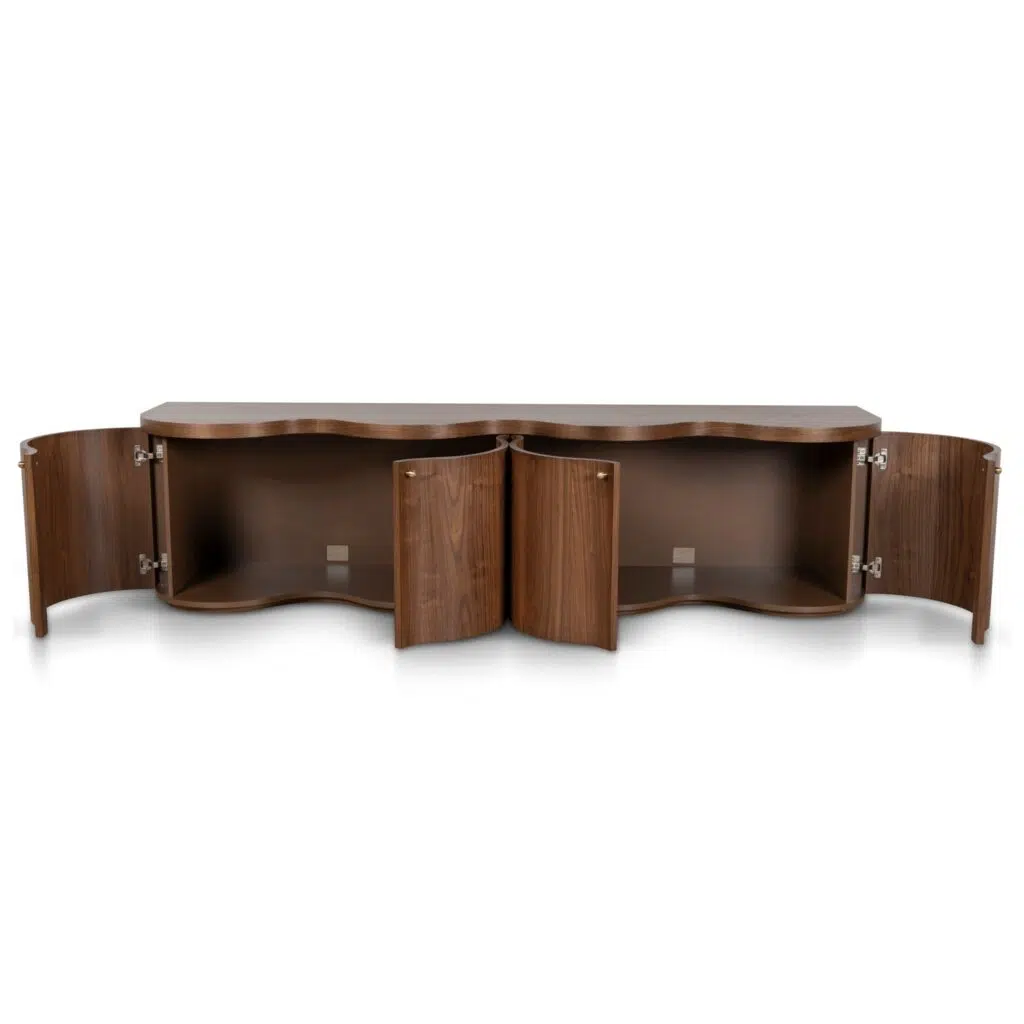 Light Walnut 2.15m Modern TV Entertainment Unit with Storage