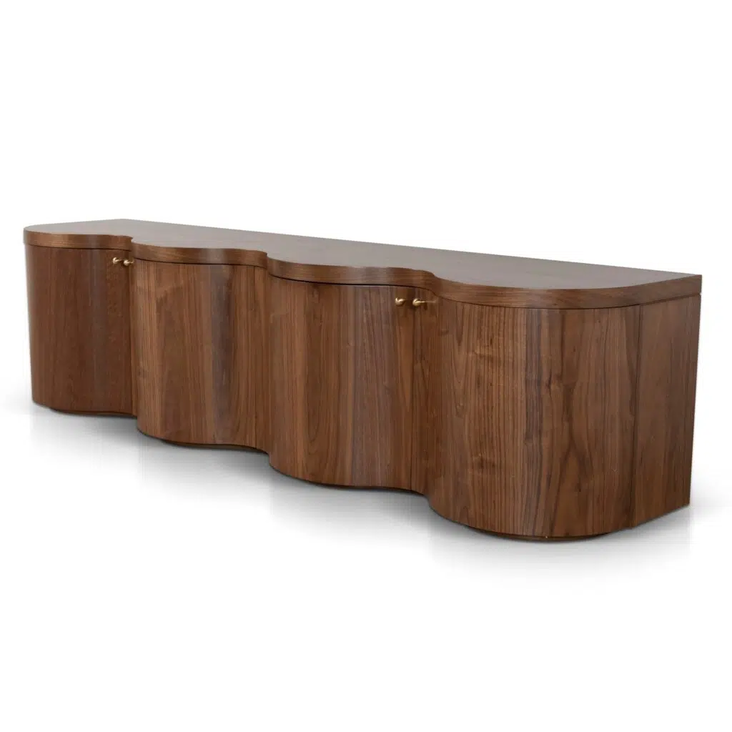 Tira 2.15m Light Walnut TV Entertainment Unit - Spacious Storage