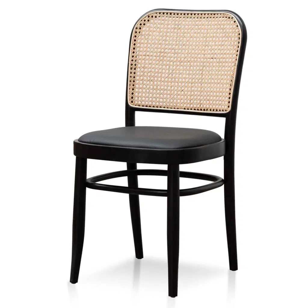 Nina Dining Chair Black Set of 2 Modern Coastal Design