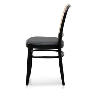Modern Coastal Black Dining Chair Set of 2