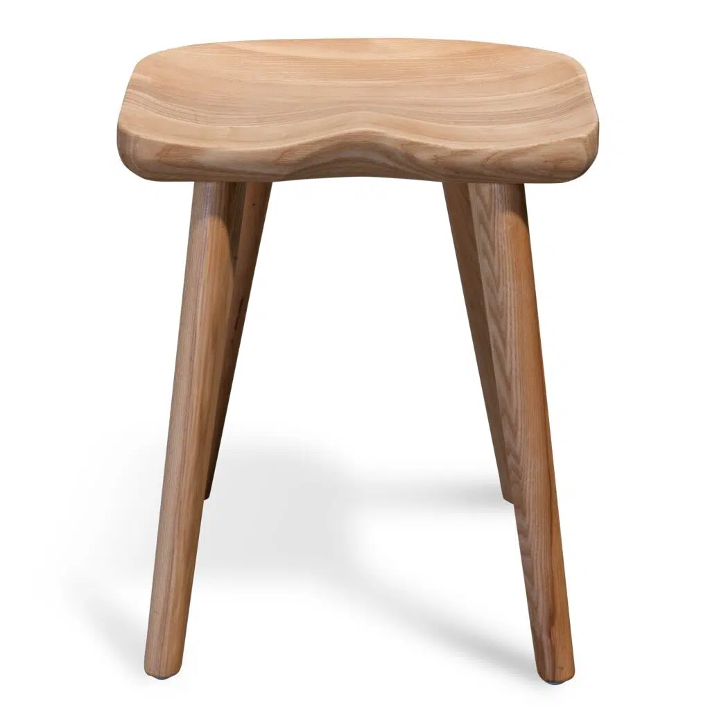 Vena 45cm Natural Barstool Set of 2 – Solid Wood Minimalist Design