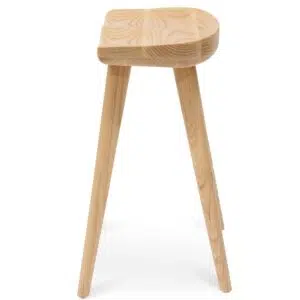 Scandinavian Bar Stool Set of 2 Natural Wood Design