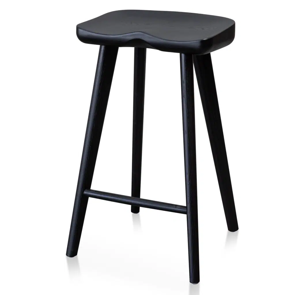 Modern Black Bar Stool Set of 2 for Kitchen Island