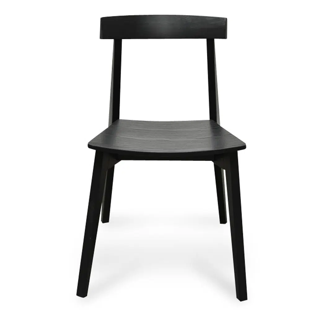 Fovi Black Dining Chair Set of 2 - Modern Ergonomic Design