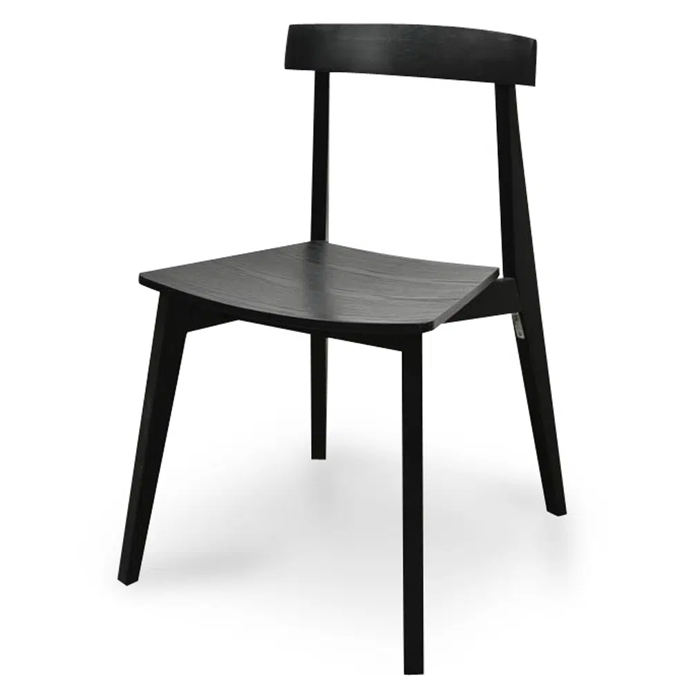 Fovi Black Dining Chair Set of 2 Modern Elegant Design