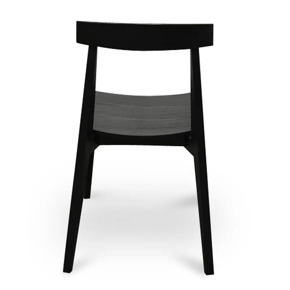 Fovi Black Dining Chair Set of 2 - Modern Ergonomic Design