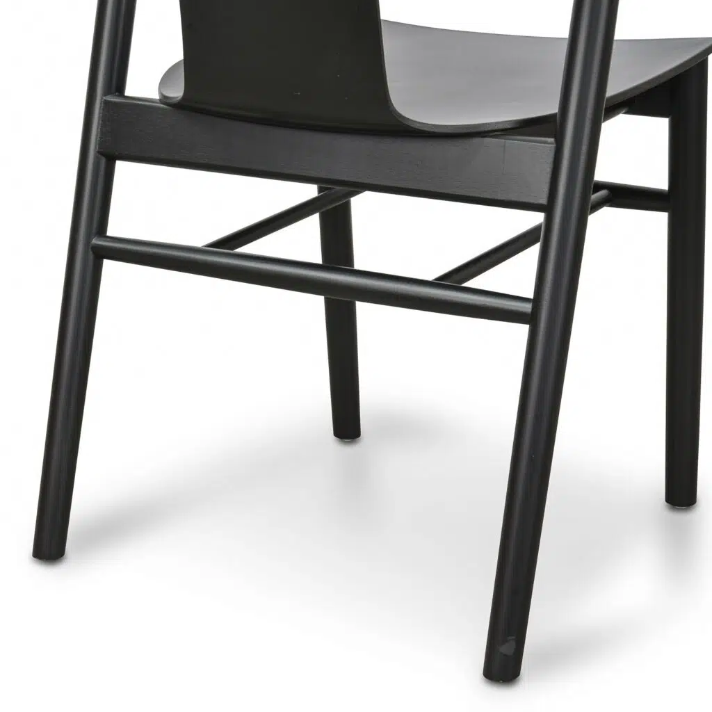 Kavi Dining Chair Black Shell Black Seat Set of 2