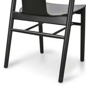 Kavi Dining Chair Black Shell Black Seat Set of 2