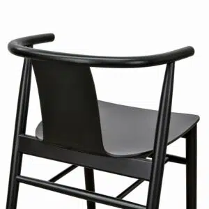 Kavi Dining Chair Black Shell Black Seat Set of 2 Modern Design