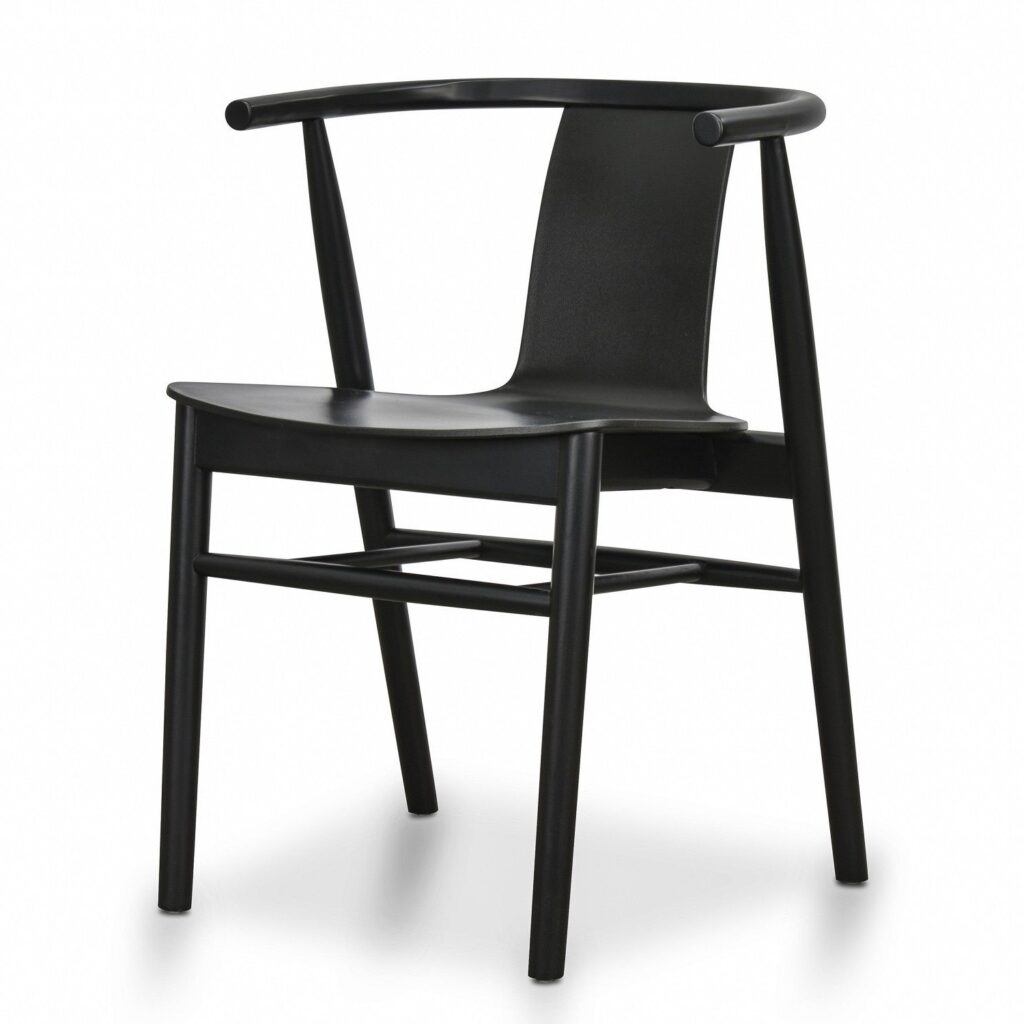 Kavi Dining Chair Black Shell Set of 2 Versatile Design