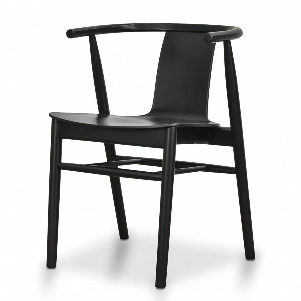 Kavi Dining Chair Black Shell Set of 2 Versatile Design