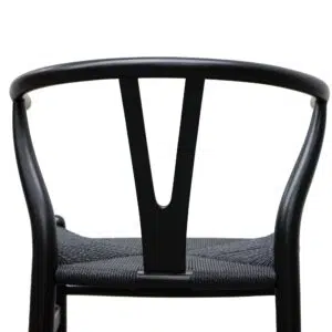 Orel Cord Dining Chair Full Black Modern Industrial Style