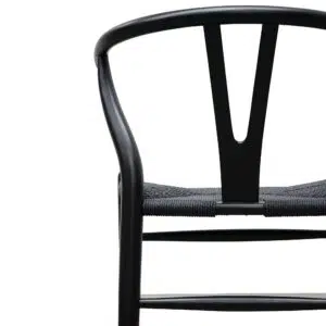 Orel Cord Dining Chair Full Black Set of 2 Modern Design
