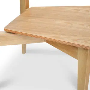 Elegant Modern Dining Chair with Natural Wood Finish