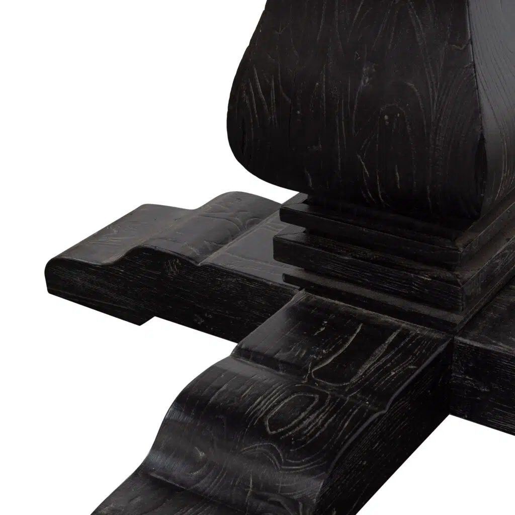 Toro 1.4m Natural Round Dining Table Black Base Eco-Friendly