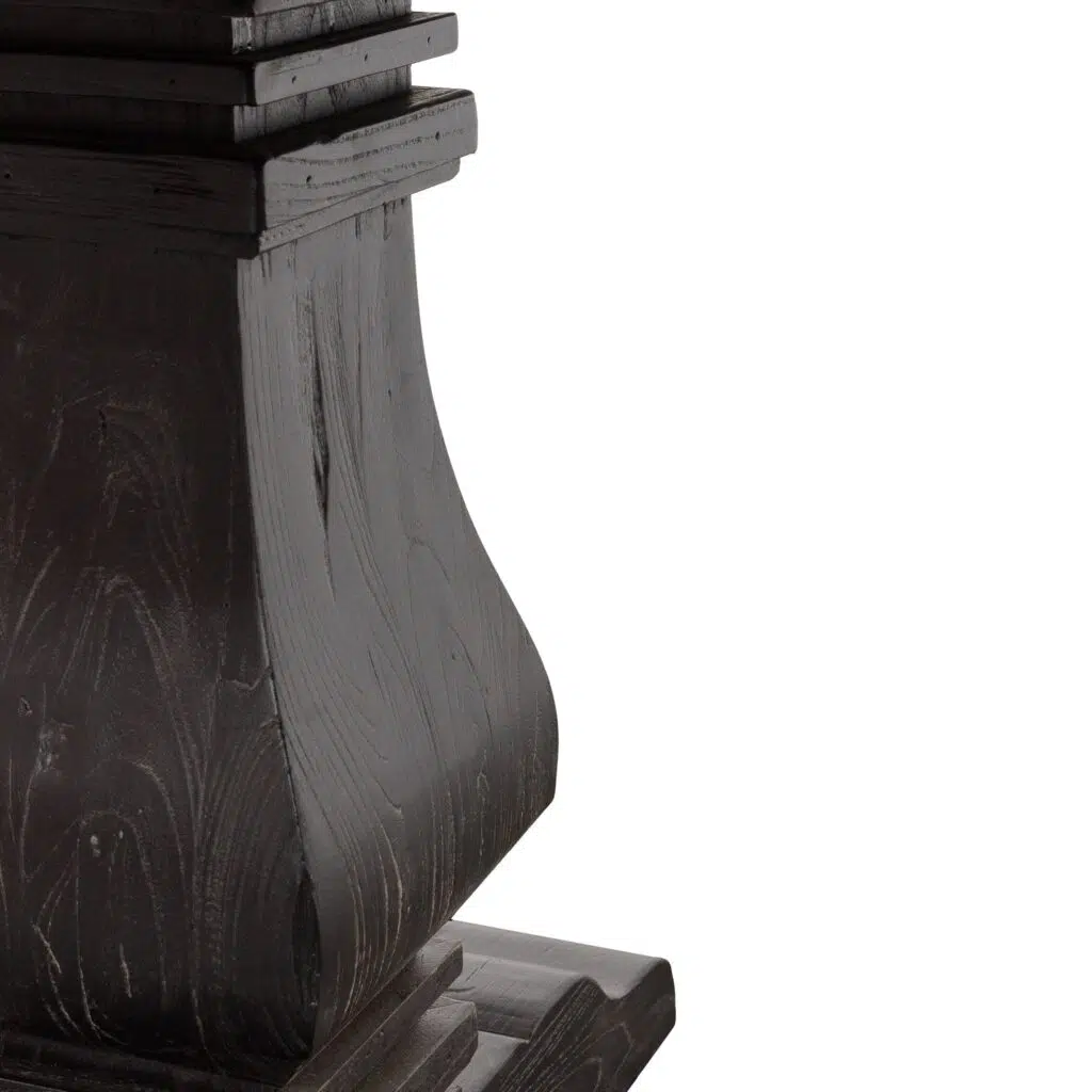 Toro 1.4m Natural Round Dining Table Black Base