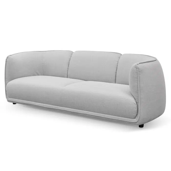 Ceno 3 Seater Fabric Sofa – Light Texture Grey