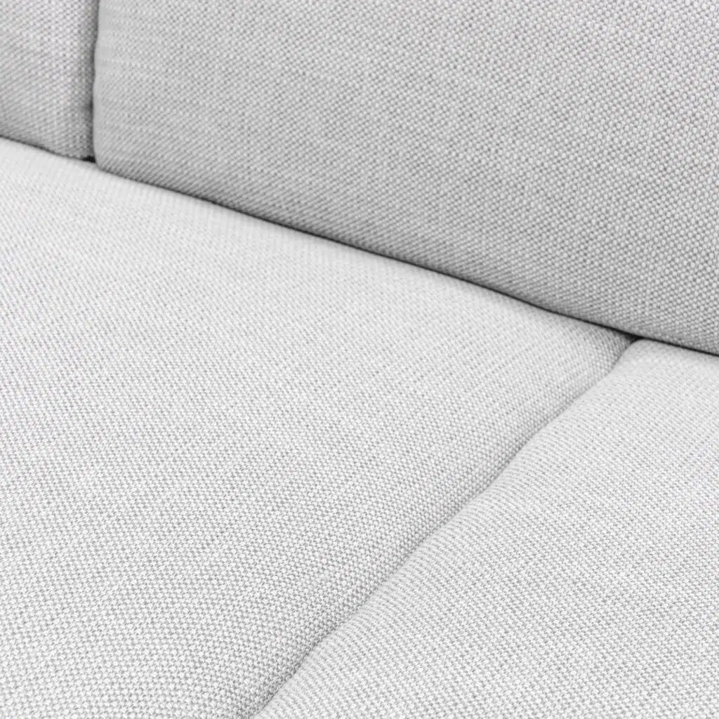 Ceno 3 Seater Fabric Sofa - Light Texture Grey Modern Minimalist Design