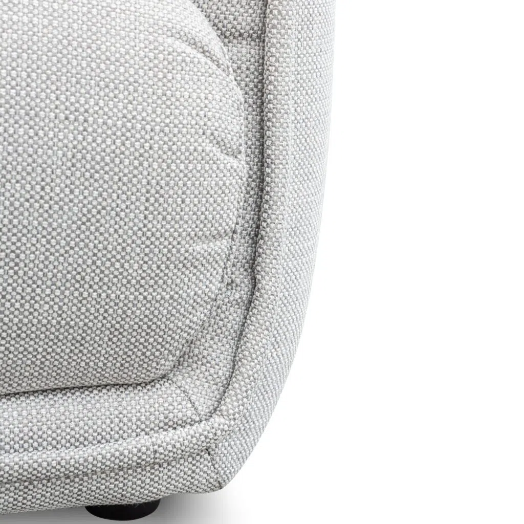 Ceno 3 Seater Fabric Sofa - Light Grey Texture, Modern Living Room Design