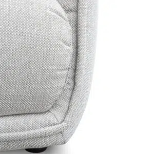 Ceno 3 Seater Fabric Sofa - Light Grey Texture, Modern Living Room Design