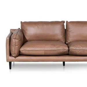 4 seater right chaise leather sofa saddle brown vintage