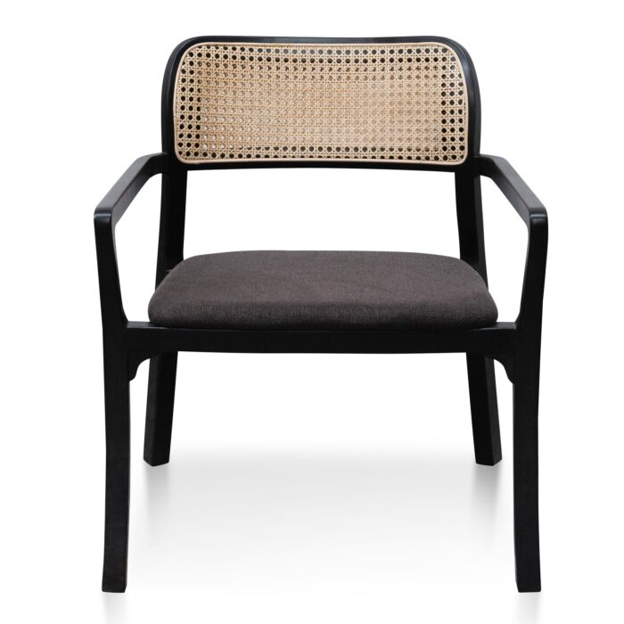 Anchor Grey Fabric Armchair with Black Legs for Living Room