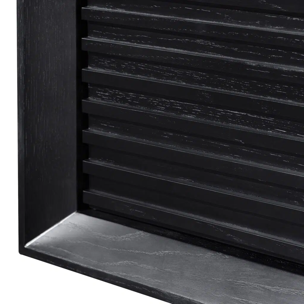 Risa 2.3m Black Oak Wooden TV Entertainment Unit