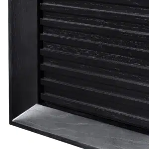 Risa 2.3m Black Oak Wooden TV Entertainment Unit