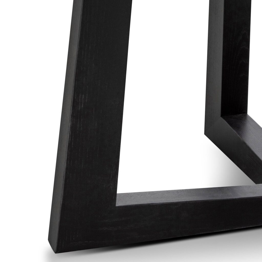 Nyven 1.5m Round Black Marble Dining Table with X-Base