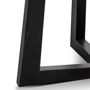 Nyven 1.5m Round Black Marble Dining Table with X-Base