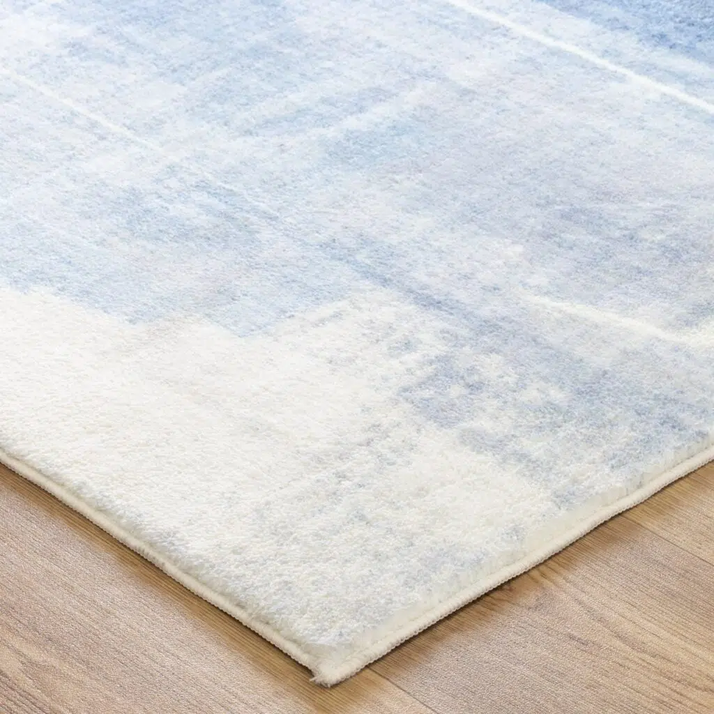 Cloud Abstract Blue Machine-Washable Eco-Friendly Durable Rug