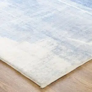Cloud Abstract Blue Machine-Washable Eco-Friendly Durable Rug