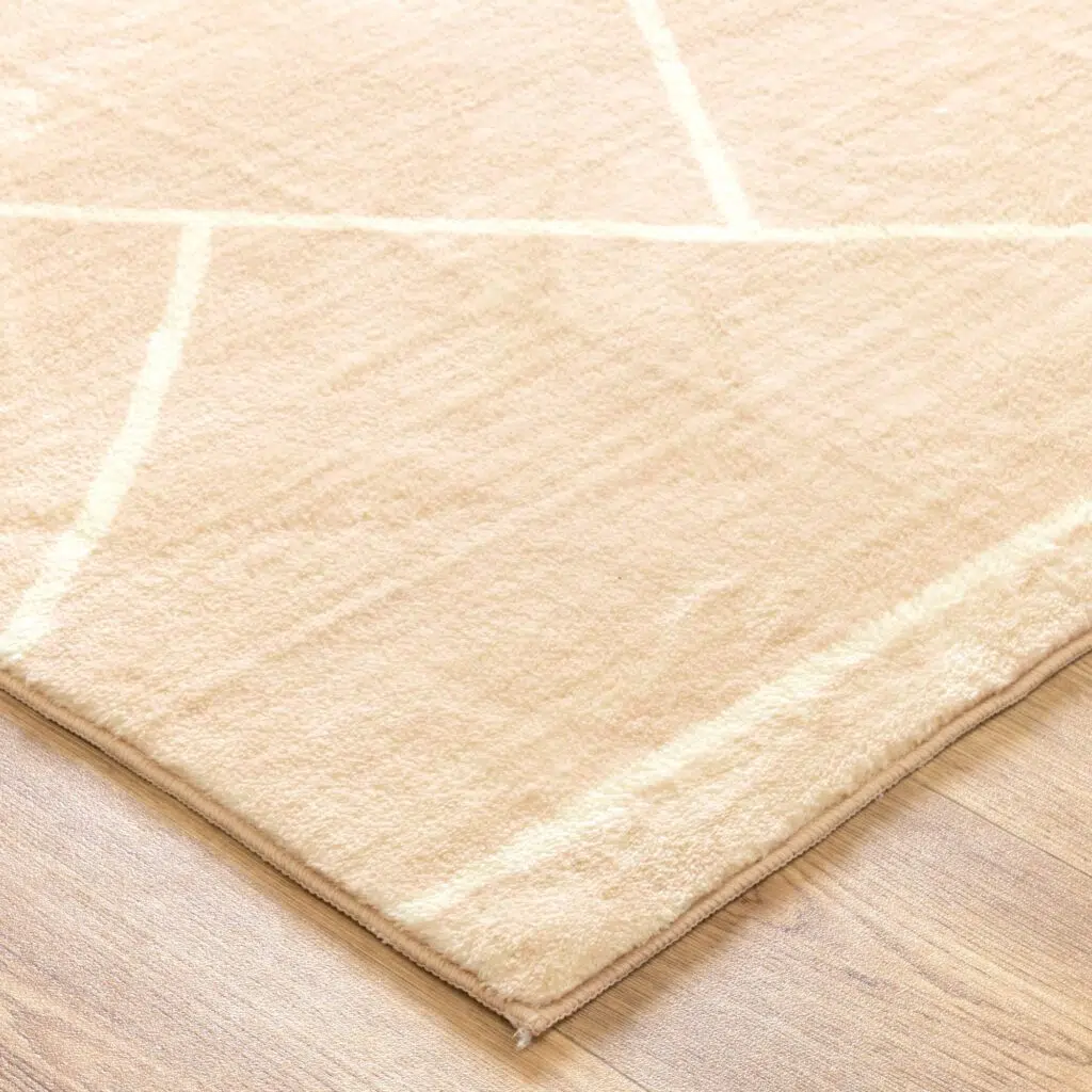Cloud Diamonds Beige Comfort Rug Eco-Friendly & Durable