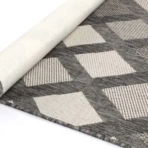 Sisalo Diamond Patterned Rug Low-Maint. Durability Neutral Modern