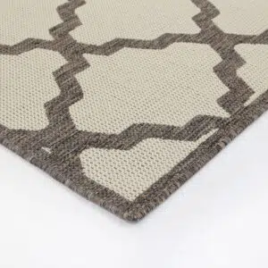 Sisalo Cream & Grey Geometric Rug - Low Maintenance Heatset Polypropylene for High-Traffic Areas