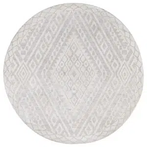 Amritsar Zalij Cream Round Rug - Timeless Design for Versatile Spaces | Premium Material, 9mm Pile Height