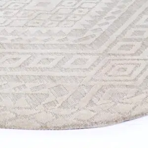 Amritsar Zalij Cream Round Rug Timeless Design Versatile Spaces