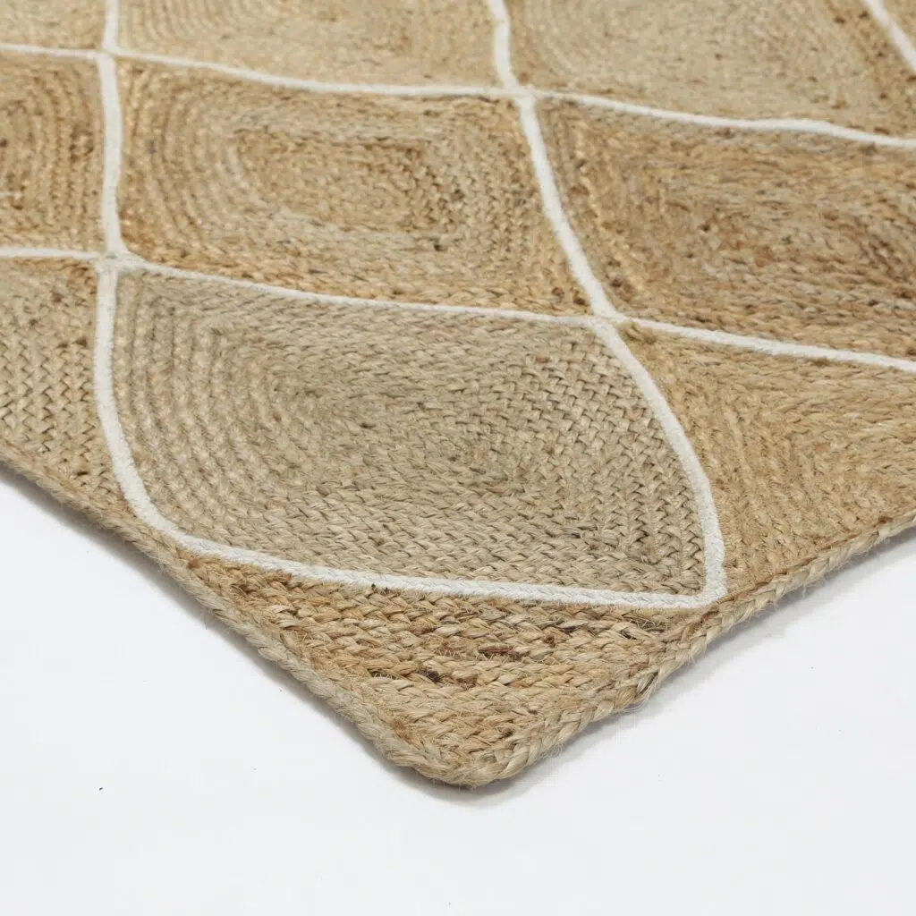 Artisan Natural Diamond Rug Handcrafted Geometric Durability