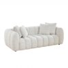 Aria Fabric 3 Seater Sofa Cream
