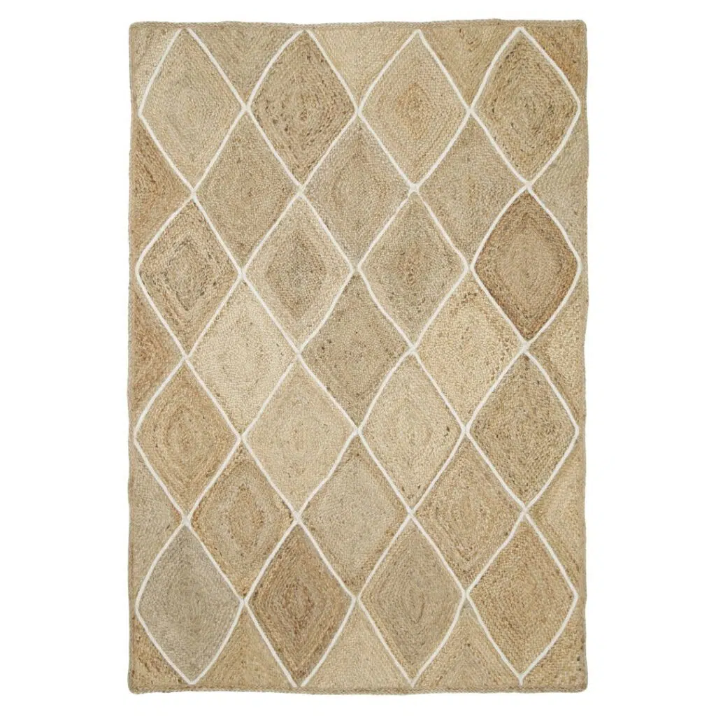 Handcrafted Natural Diamond Rug | Flatweave Design for Modern Interiors