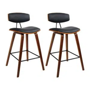 Artiss Bar Stools Leather Padded Backrest Set 2