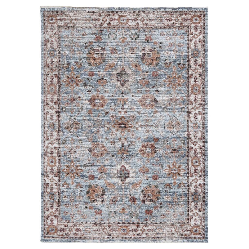 Modern Transitional Blue Rug by Baltimore Roanoke – Durable Synth Yarns, Versatile Sizes