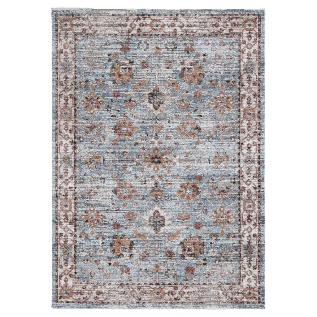 Modern Transitional Blue Rug by Baltimore Roanoke – Durable Synth Yarns, Versatile Sizes