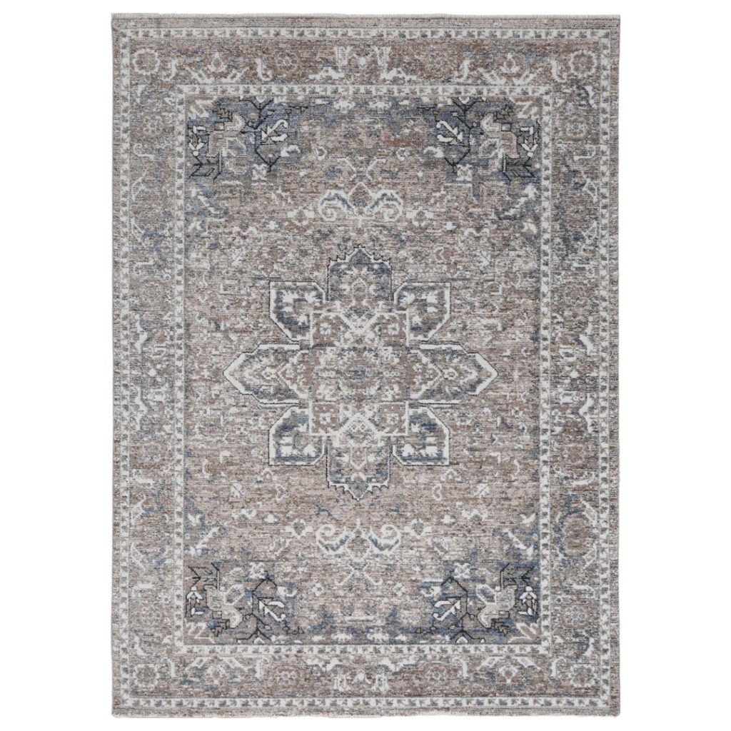 Vintage-Inspired Transitional Ash Rug with Durable, Customizable Sizes
