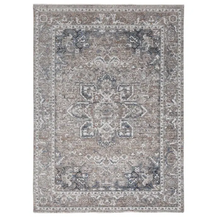 Baltimore Virginia Medallion Transitional Ash Rug